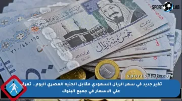 تغير جديد في سعر الريال السعودي مقابل الجنيه المصري اليوم.. تعرف على الأسعار في جميع البنوك